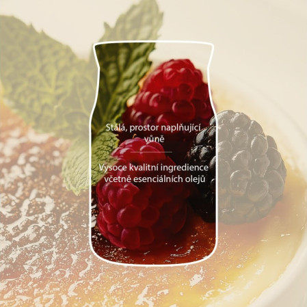 detail Yankee Candle Vanilla Creme Brulée, signature malá svíčka 110 g