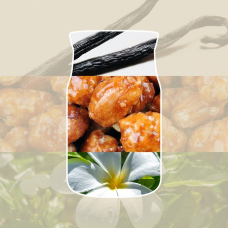 detail Yankee Candle Vanilla Creme Brulée, signature malá svíčka 110 g