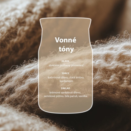 detail Yankee Candle Warm Cashmere, signature malá svíčka 110 g