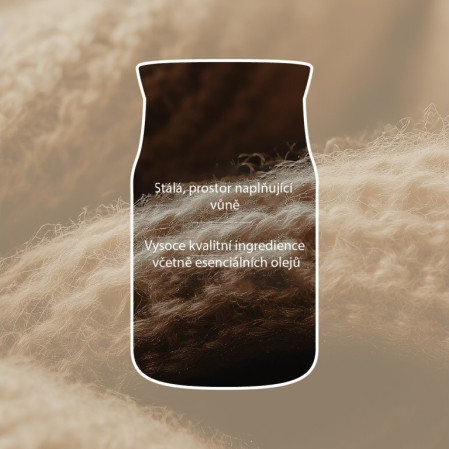 detail Yankee Candle Warm Cashmere, signature malá svíčka 110 g