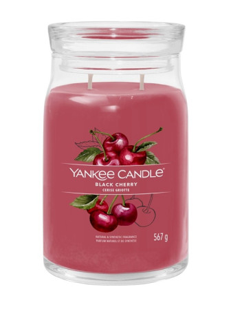 detail Yankee Candle BLACK CHERRY, Signature velká svíčka 567 g