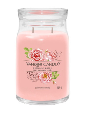 detail Yankee Candle FRESH CUT ROSES, Signature velká svíčka 567 g