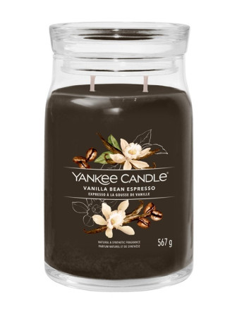 detail Yankee Candle VANILLA BEAN ESPRESSO, Signature velká svíčka 567 g