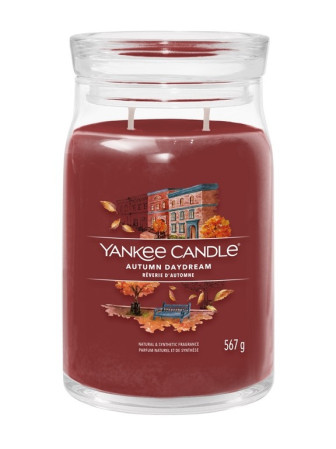 detail Yankee Candle AUTUMN DAYDREAM, signature velká svíčka 567 g