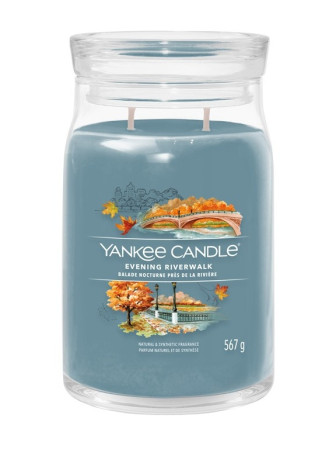 detail Yankee Candle EVENING RIVERWALK, signature velká svíčka 567 g