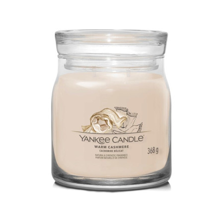 detail Yankee Candle WARM CASHMERE, Signature střední 368 g