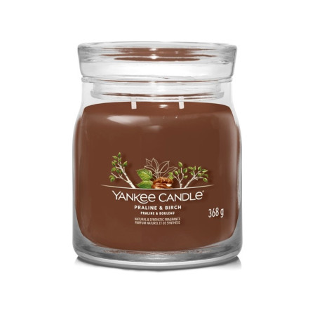 detail Yankee Candle PRALINE & BIRCH, Signature střední 368 g