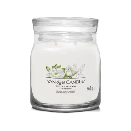 detail Yankee Candle WHITE GARDENIA, Signature střední svíčka 368 g