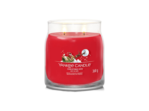 detail Yankee Candle Christmas Eve, signature střední svíčka 368 g