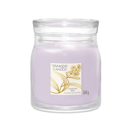 detail Yankee Candle Lavender Bliss, signature střední svíčka 368 g