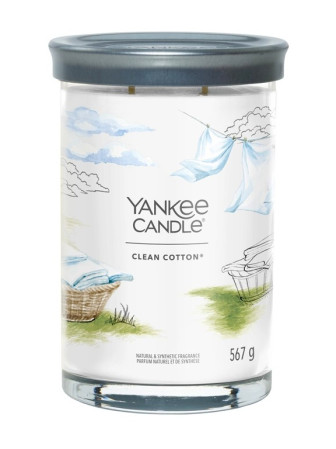 detail Yankee Candle CLEAN COTTON, Signature tumbler velký 367 g