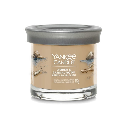 detail Yankee Candle AMBER & SANDALWOOD, signature tumbler malý 122 g