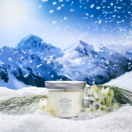 detail Yankee Candle VANILLA FLURRIES, signature tumbler malý 122g