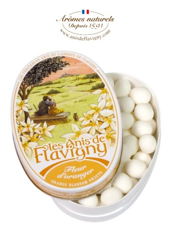 detail Les ANIS de Flavigny Bonbónky ORIGINAL ANIS® 50g Pomerančový květ