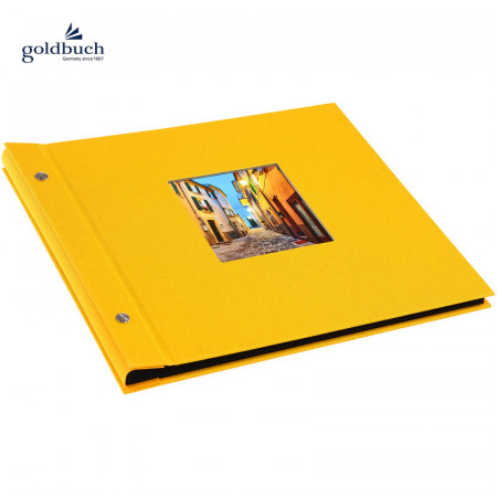 detail Šroubkové album klasik 30x25cm Goldbuch 26889 BELLA VISTA žluté