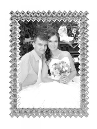 detail Rámeček LEV-9087 zdobený kamínky 8,5x12,5cm