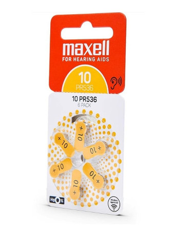 detail Maxell 10 6/1, 10 PR70 A6BS, 1,45V - baterie do naslouchátek