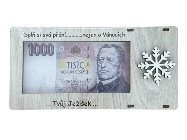 detail Dřevěná kapsa na peníze - Splň si svá přání ... nejen o Vánocích