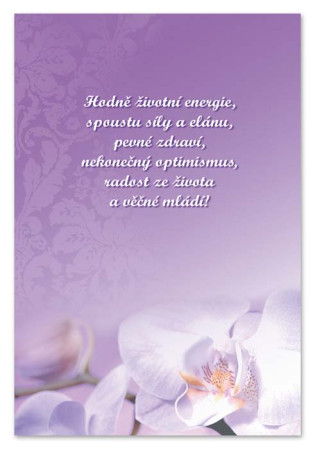 detail Ditipo Hrací přání ... BÍLÁ ORCHIDEJ / Eva a Vašek