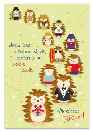 detail Ditipo Hrací přání JEŽCI