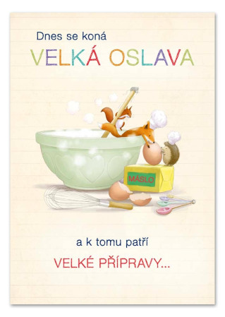 detail Ditipo Hrací přání VAŘILI JSME KAŠI / Jiří Helekal (béžové)