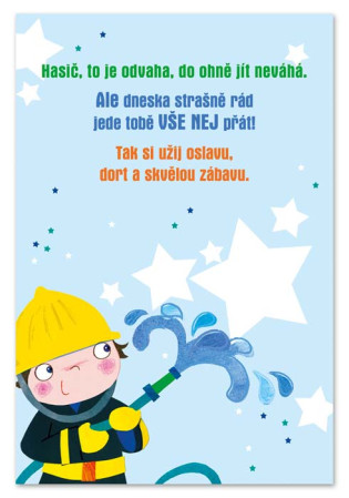 detail Ditipo Hrací přání HASIČSKÁ / Míša Růžičková