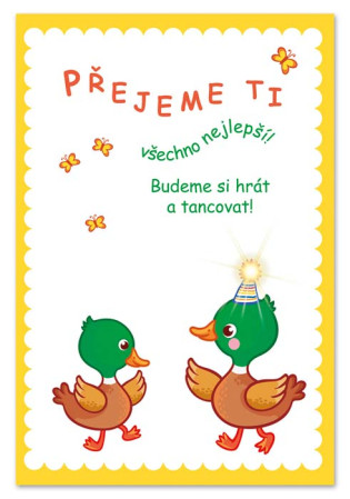 detail Ditipo Hrací přání s efektem KAČEŘÍ TANEC / Bibibum