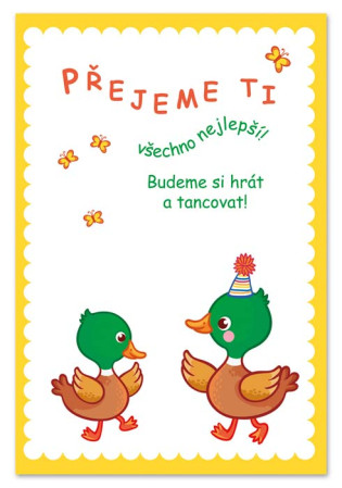 detail Ditipo Hrací přání s efektem KAČEŘÍ TANEC / Bibibum