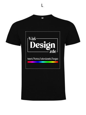 detail FOTODÁRKY: Foto-tričko ČERNÉ pánské - L