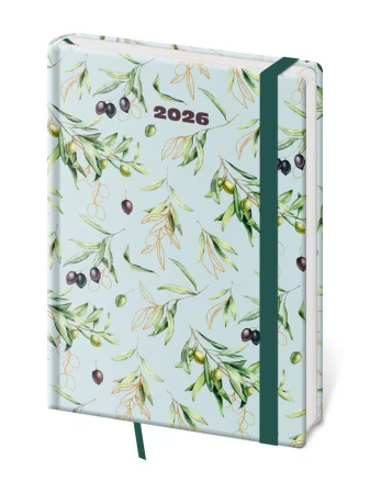 detail Helma 365 Denní diář A5 2026 Vario - Olive s gumičkou