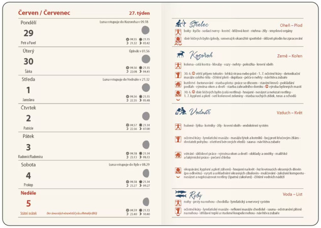 detail Helma 365 Týdenní diář B6 2026 Lunární - Dream s gumičkou