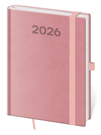 detail Helma 365 Týdenní diář B6 2026 - Print Pop růžový s gumičkou