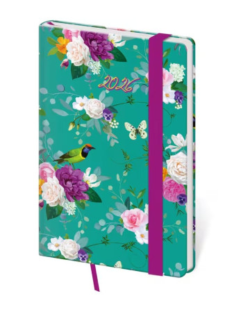 detail Helma 365 Týdenní kapesní diář 2026 Vario - Romance s gumičkou