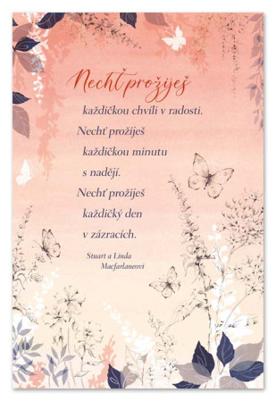 detail Ditipo Blahopřání H - NECHŤ PROŽIJEŠ KAŽDIČKOU CHVÍLI ...