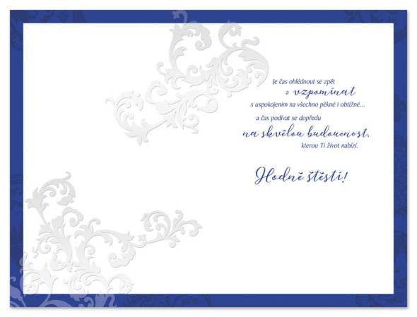 detail Ditipo Blahopřání I - K PROMOCI, modré