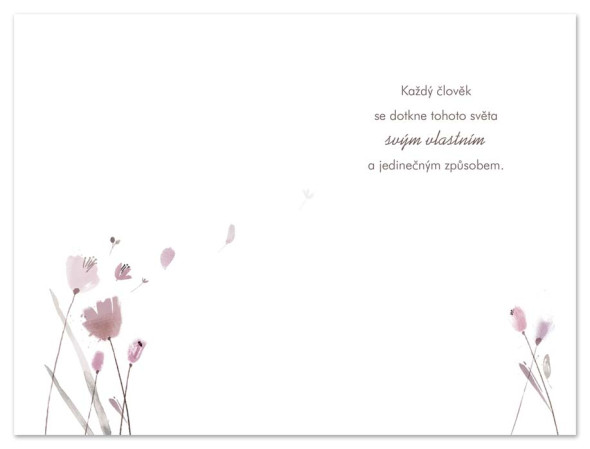 detail Ditipo Blahopřání I - Kondolence UPŘÍMNOU SOUSTRAST, světlá s květy