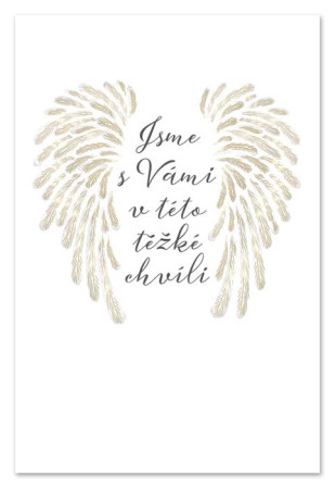 detail Ditipo Blahopřání H - Kondolence JSME S VÁMI (křídla)