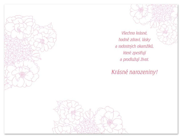 detail Ditipo Blahopřání - K VÝROČÍ 50tiny ( růžové růže)