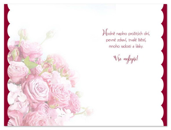 detail Ditipo Blahopřání - K VÝROČÍ 60tiny (růže)