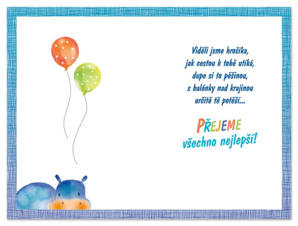 detail Ditipo Blahopřání GK - Pěkné narozeniny - HROCH