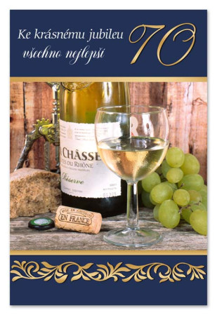 detail Ditipo Blahopřání - K VÝROČÍ 70tiny (pánské)