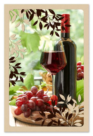 detail Ditipo Blahopřání HK - Bez textu / Zátiší s vínem