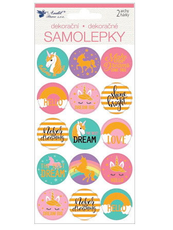 detail AP Samolepky 10420 KOLEČKY S TEXTY, 2 archy