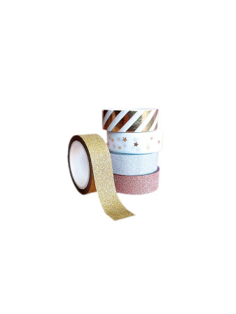 detail Ditipo Washi páska GLAM, 15mmx5m MIX/cena 1 kus