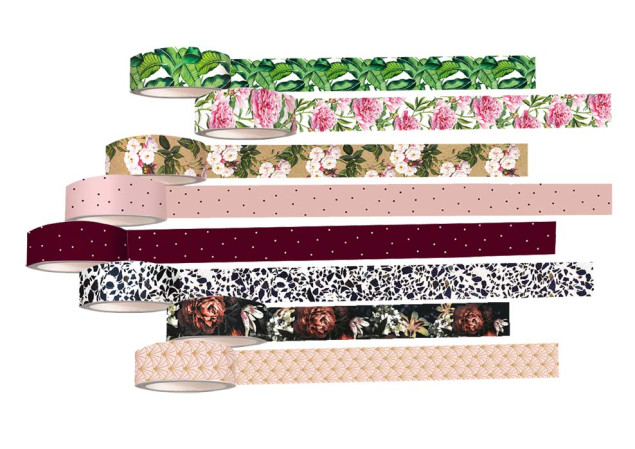 detail Ditipo Washi páska TRENDS, 15mmx5m, MIX/cena 1 kus