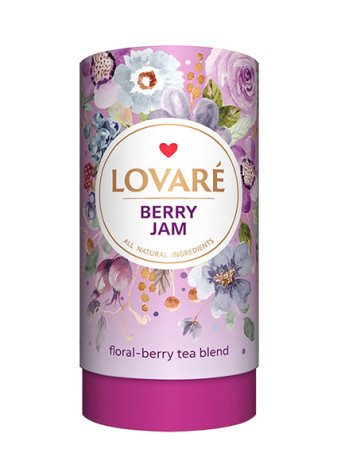 detail LOVARÉ Tubus 80 g BERRY JAM, sypaný ovocný čaj