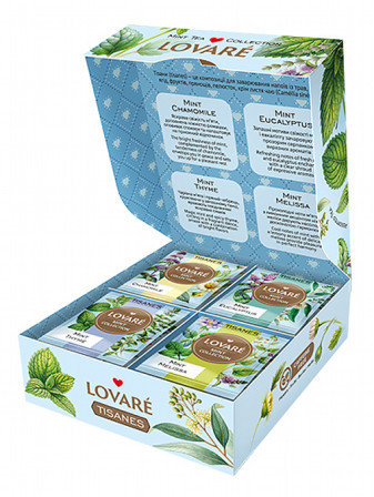 detail LOVARÉ 4x 8 čajových sáčků MINT COLLECTION, kolekce bylinných čajů