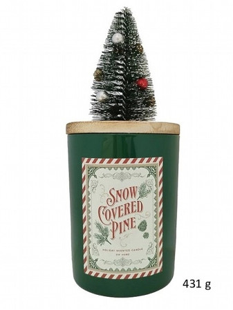 detail DW HOME - SNOW COVERED PINE, vonná svíčka 431g