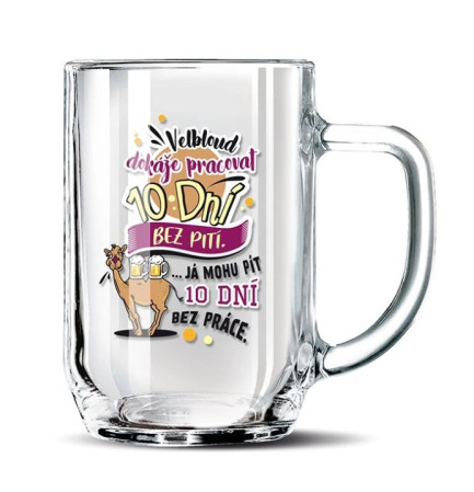 detail Nekupto DÁRKOVÝ PŮLLITR - VELBLOUD dokáže ...., sklo 500ml