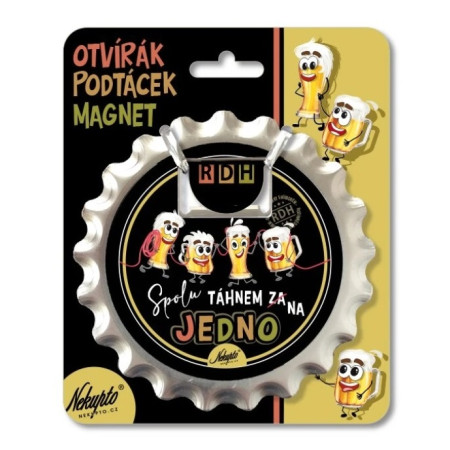 detail Nekupto Otvírák na pivo / podtácek - SPOLU TÁHNEM ZA JEDNO
